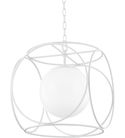 Mitzi 1 Light Large Pendant in Textured White H632701L-TWH