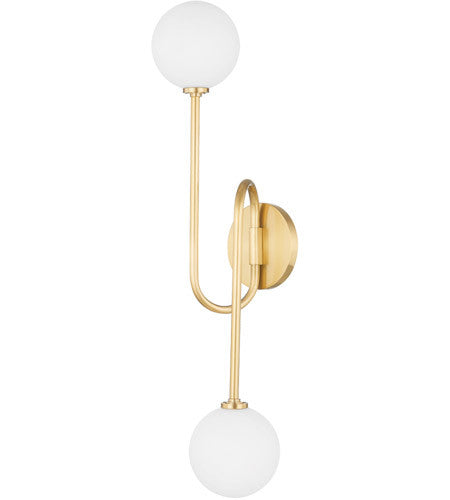 Mitzi 2 Light Sconce in Aged Brass H655102A-AGB