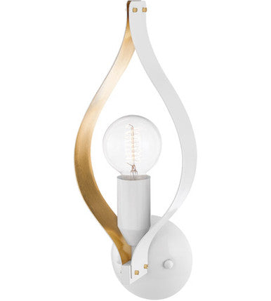 Mitzi 1 Light Wall Sconce in Soft White/Gold Leaf H658101-SWH/GL