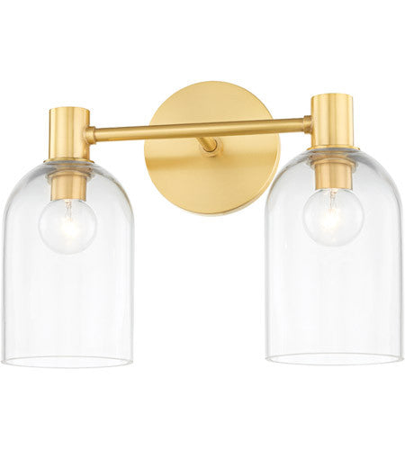 Mitzi 2 Light Bath Sconce in Aged Brass H678302-AGB