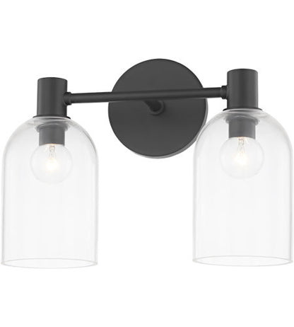 Mitzi 2 Light Bath Sconce in Soft Black H678302-SBK