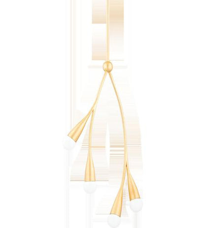 Mitzi 4 Light Pendant in Gold Leaf H689704-GL