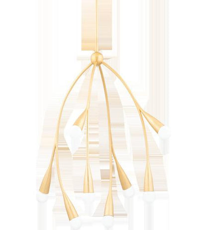 Mitzi 8 Light Chandelier in Gold Leaf H689708-GL