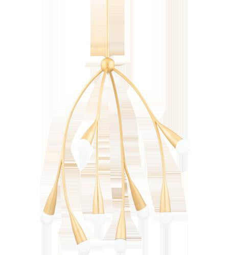 Mitzi 8 Light Chandelier in Gold Leaf H689708-GL