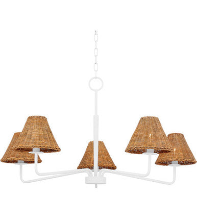 Mitzi 5 Light Chandelier in Textured White H704805-TWH