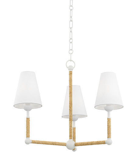 Mitzi Lighting Mariana 3 Light Chandelier in Textured White H708803-TWH