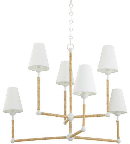 Mitzi Lighting Mariana 6 Light Chandelier in Textured White H708806-TWH