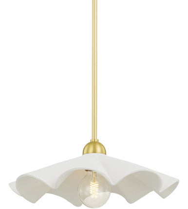 Mitzi 1 Light Pendant in Aged Brass H712701-AGB/CTW