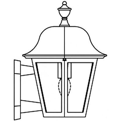 Hanover Lantern B4101 Medium Manor Wall Mount