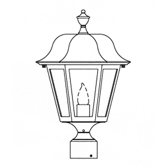 Hanover Lantern B4130 Medium Manor Post Mount