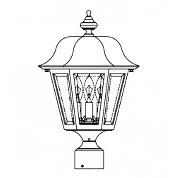 Hanover Lantern B4131 Medium Manor Post Mount