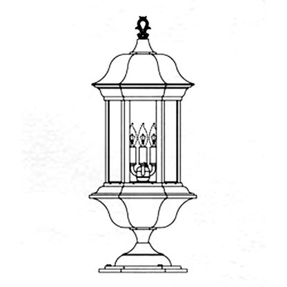 Hanover Lantern B4161 Medium Manor Signature Pier Mount