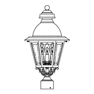 Hanover Lantern B51430 Medium South Bend Post Mount