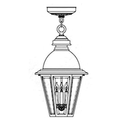 Hanover Lantern B51621 Large South Bend Semi Flush Ceiling Lantern