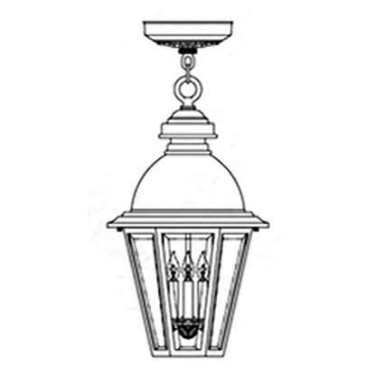 Hanover Lantern B51621 Large South Bend Semi Flush Ceiling Lantern