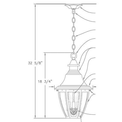 Hanover Lantern B52420 Suffolk Medium Ceiling Lantern