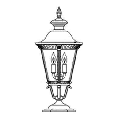 Hanover Lantern B53260 Small Stockholm Pier Mount