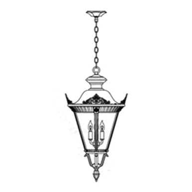 Hanover Lantern B53320 Small Stockholm Ceiling Lantern (with Crown)