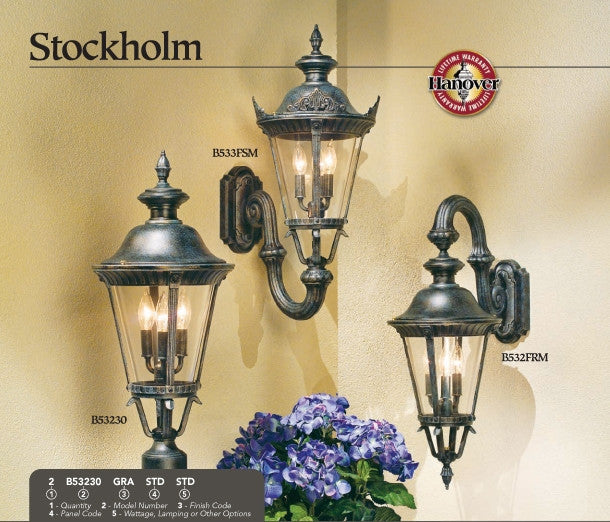 Hanover Lantern B53320 Small Stockholm Ceiling Lantern (with Crown)