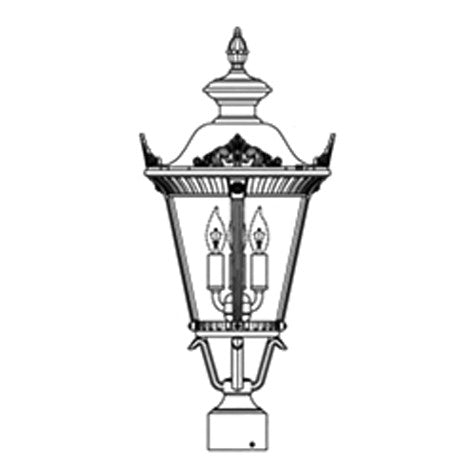 Hanover Lantern B53330 Small Stockholm Post Mount (with Crown)