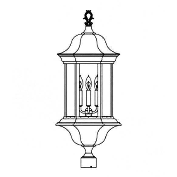 Hanover Lantern B5529 Large Manor Signature Post Mount