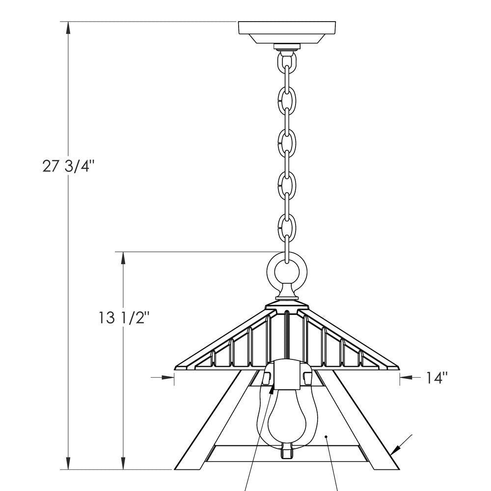 Hanover Lantern B56620 Large Artisan Ceiling Lantern