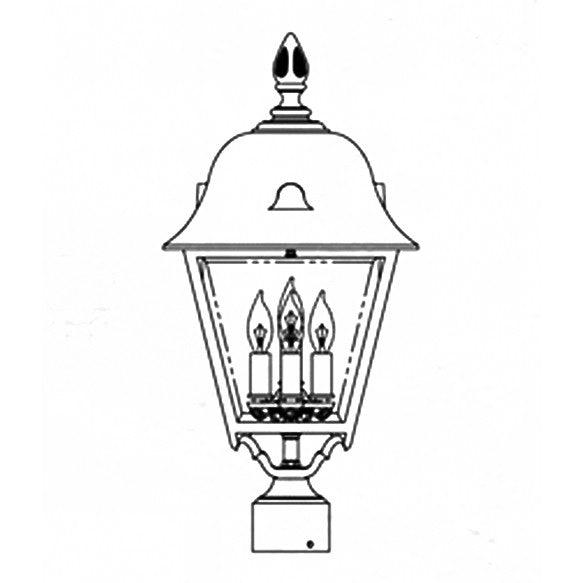 Hanover Lantern B5730 Large Jefferson Post Mount