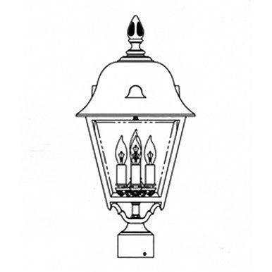 Hanover Lantern B5730 Large Jefferson Post Mount