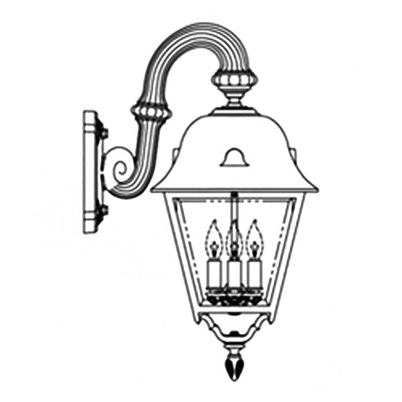 Hanover Lantern B57FRM Large Jefferson Wall Mount