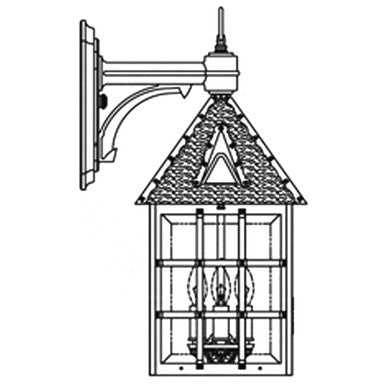 Hanover Lantern B8112RM Large Abington Wall Mount