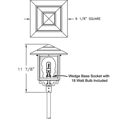 Hanover Lantern LVW28379 Indian Wells 9 1/8 inch Path and Landscape Light: Low Voltage