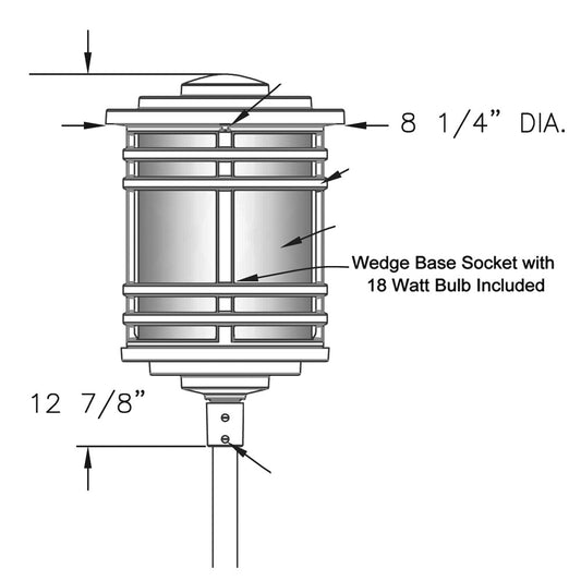 Hanover Lantern LVW6371 Aerial 8-1/4 inch Path and Landscape Light: Low Voltage