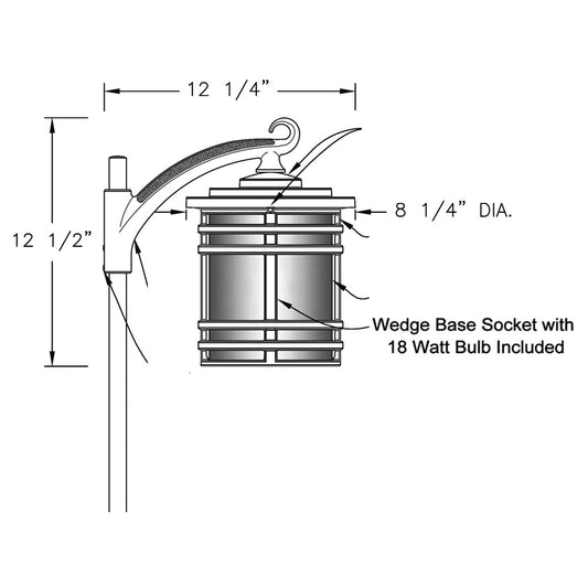 Hanover Lantern LVW6372 Aerial 8-1/4 inch Path and Landscape Light: Low Voltage