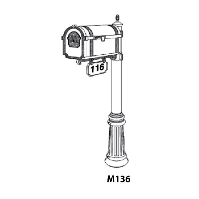 Hanover Lantern M136 Pine Valley Mailbox with Address Sign