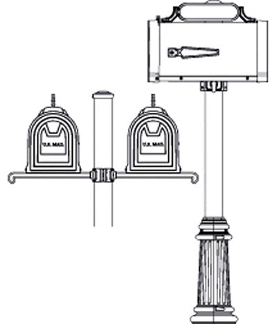 Hanover Lantern M204S Oakmont Double Mailbox with Address Sign