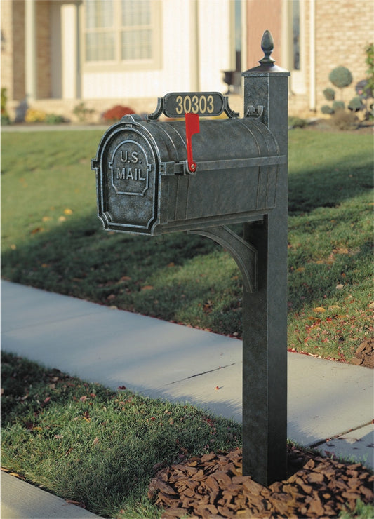 Hanover Lantern M80S Pine Valley Mailbox with 4 inch Square Post and Address Sign