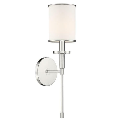 OPEN BOX NEW: Crystorama Hatfield 1 Light Polished Nickel Wall Mount HAT-471-PN