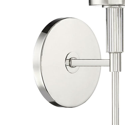 OPEN BOX NEW: Crystorama Hatfield 1 Light Polished Nickel Wall Mount HAT-471-PN