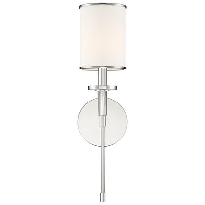 OPEN BOX NEW: Crystorama Hatfield 1 Light Polished Nickel Wall Mount HAT-471-PN