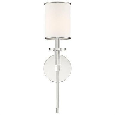 OPEN BOX NEW: Crystorama Hatfield 1 Light Polished Nickel Wall Mount HAT-471-PN