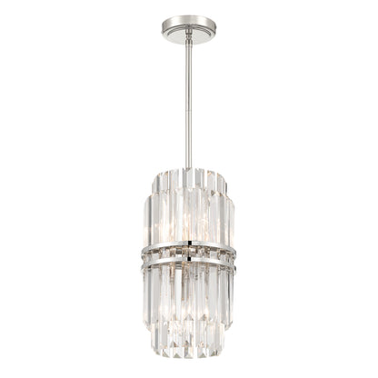 Crystorama Hayes 4 Light Polished Nickel Pendant HAY-1401-PN