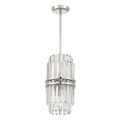 Crystorama Hayes 4 Light Polished Nickel Pendant HAY-1401-PN