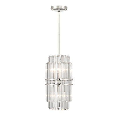 Crystorama Hayes 4 Light Polished Nickel Pendant HAY-1401-PN