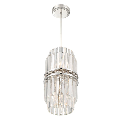 Crystorama Hayes 4 Light Polished Nickel Pendant HAY-1401-PN