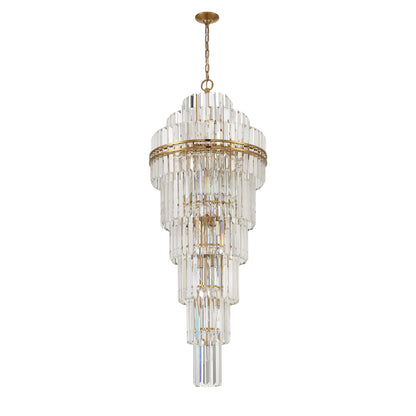 Crystorama Hayes 31 Light Aged Brass Chandelier HAY-1419-AG