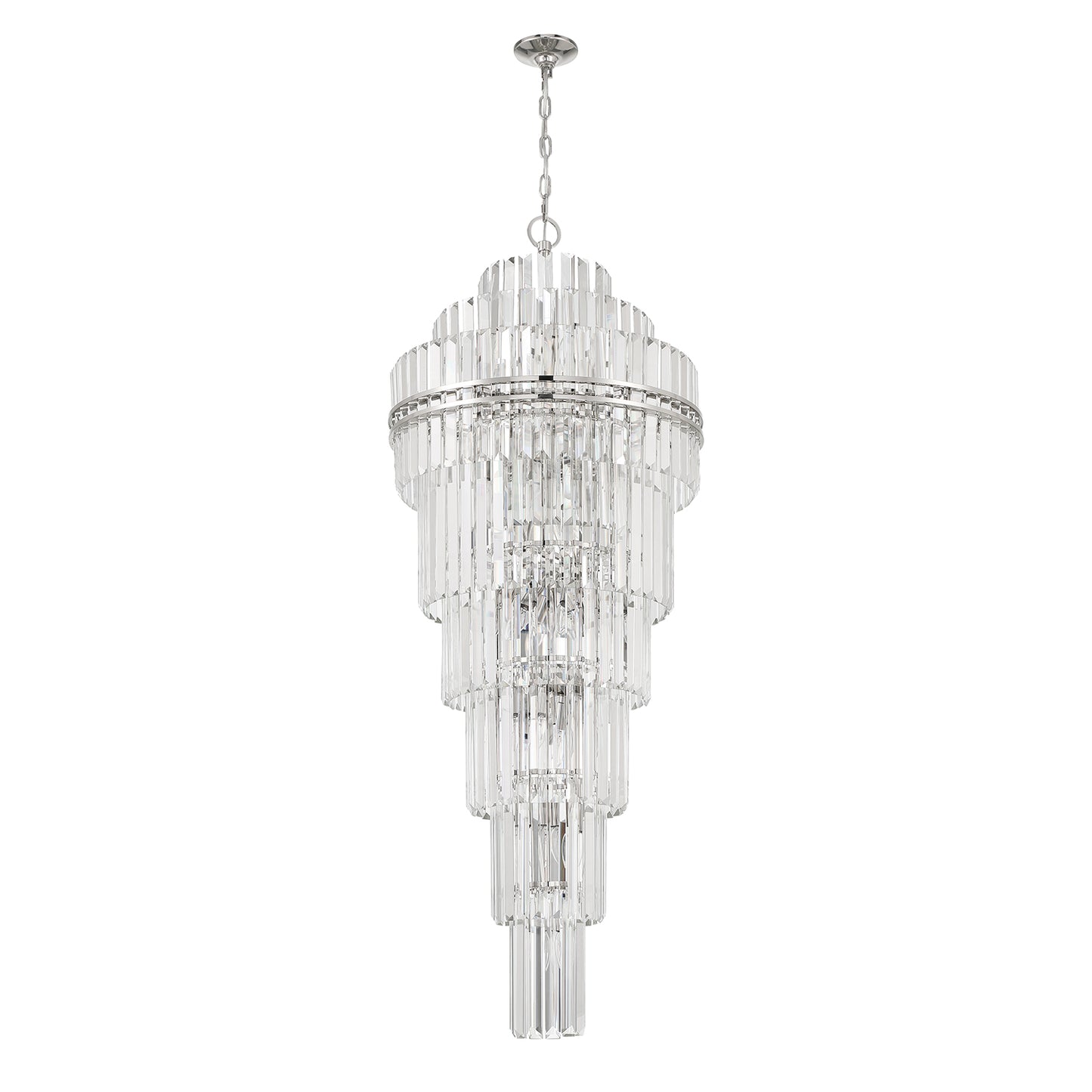 Crystorama Hayes 31 Light Polished Nickel Chandelier HAY-1419-PN