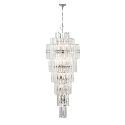 Crystorama Hayes 31 Light Polished Nickel Chandelier HAY-1419-PN