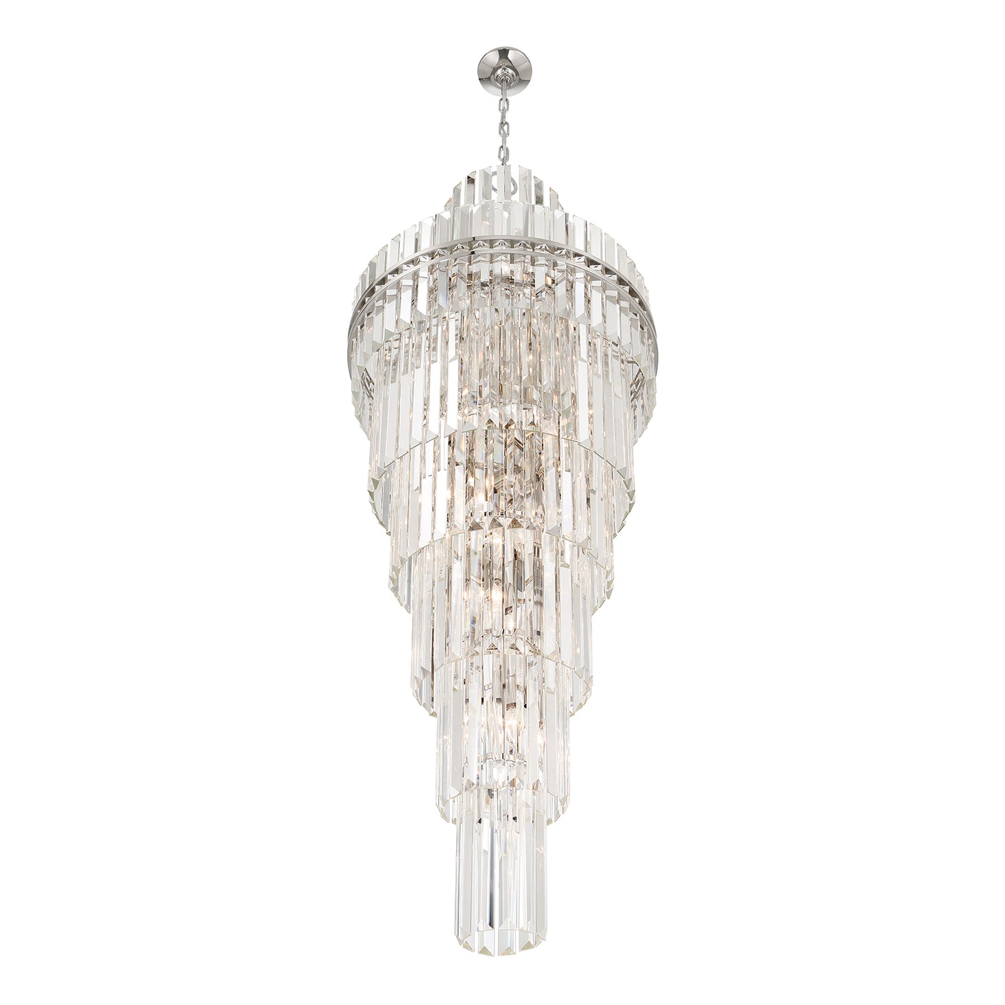 Crystorama Hayes 31 Light Polished Nickel Chandelier HAY-1419-PN