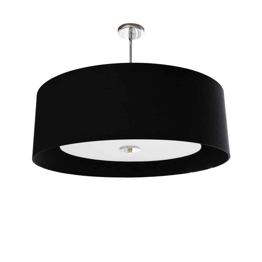 Dainolite 4 Light Helena Pendant Polished Chrome Black with White Diffuser  HEL-224P-PC-BW