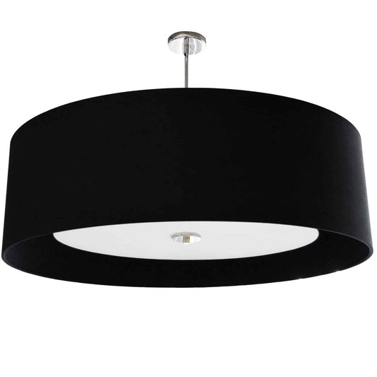 Dainolite 4 Light Helena Pendant Polished Chrome Black with White Diffuser  HEL-304P-PC-BW